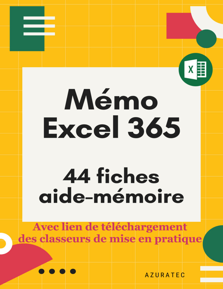 Mémo Excel 365 – 44 Fiches aide-mémoire pour Excel 365